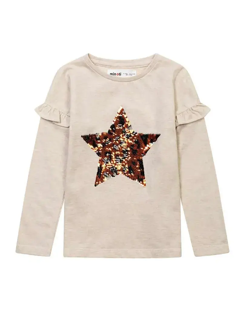 Minoti Majica za djevočice Zvijezda, Bež