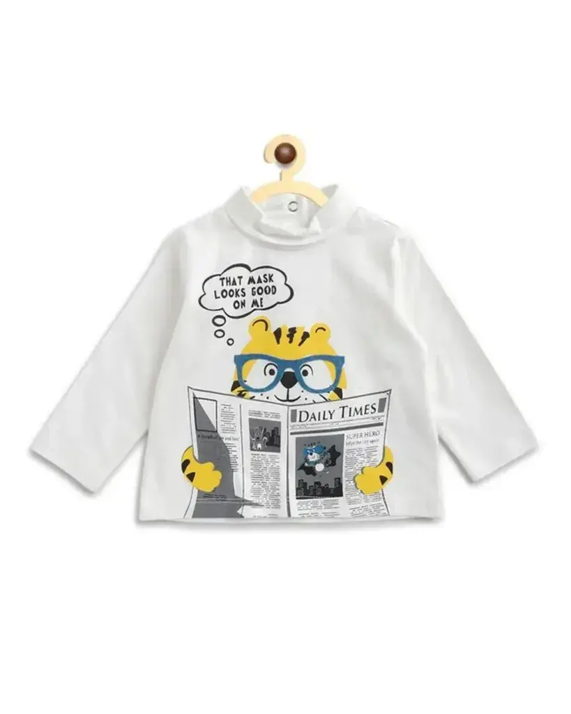 Chicco Majica za bebe Tigar, Bijela