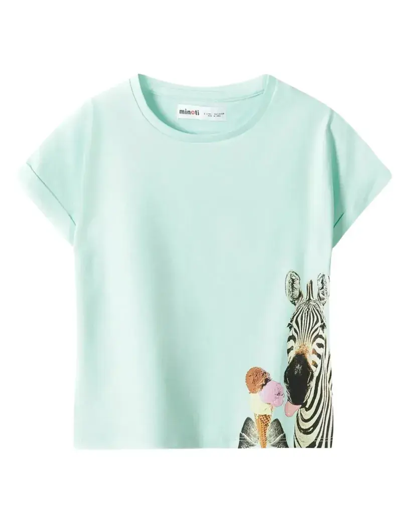 Minoti Majica za djevojčice Zebra, Svijetlozelena