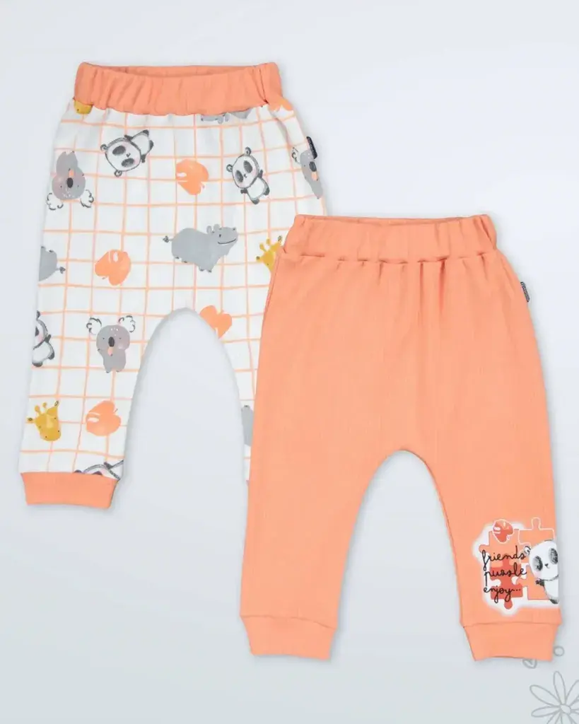 Miniworld Set trenerki za bebe Panda 3, 2 Komada, Šareni