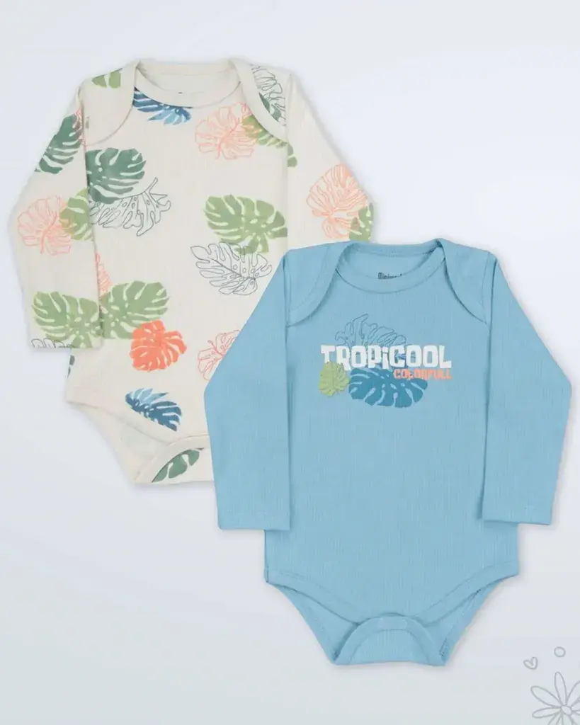 Miniworld Set bodija za bebe Tropi Cool 1, 2 Komada, Šareni