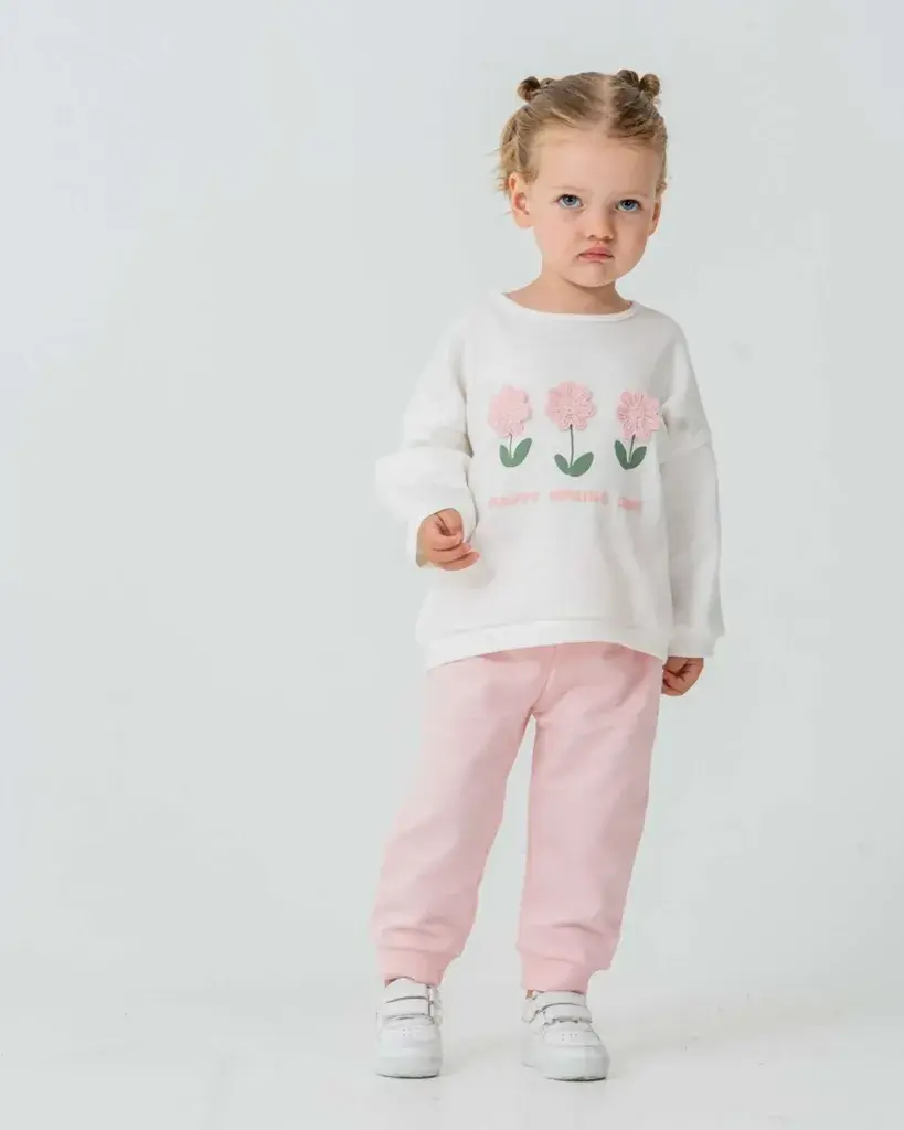 Miniworld Komplet trenerka za djevojčice, Roze-bijela