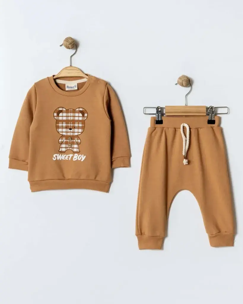 Miniworld Komplet trenerka za bebe, Smeđa