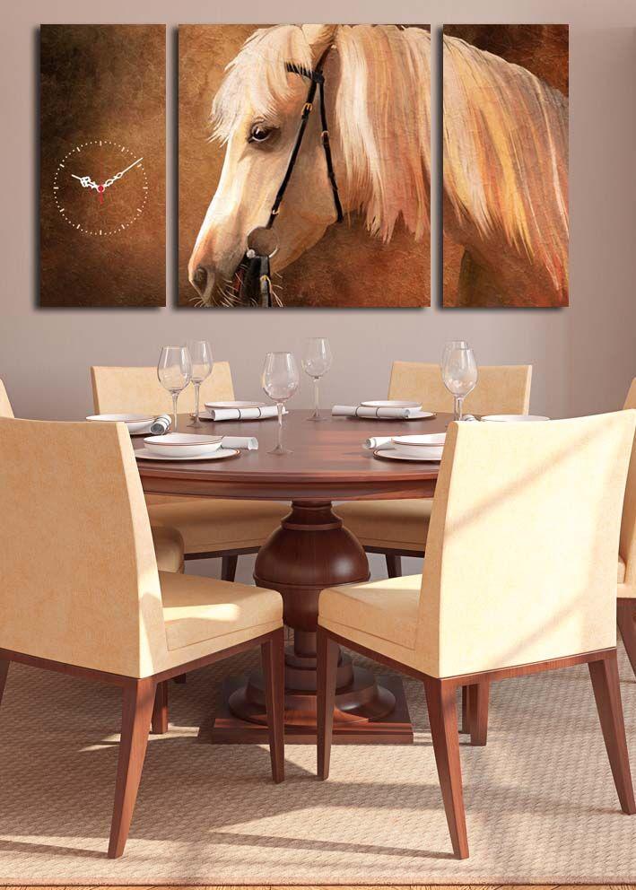 Zidni sat Wallity 3P204045CS-13, 84x45 cm, 3 dijela