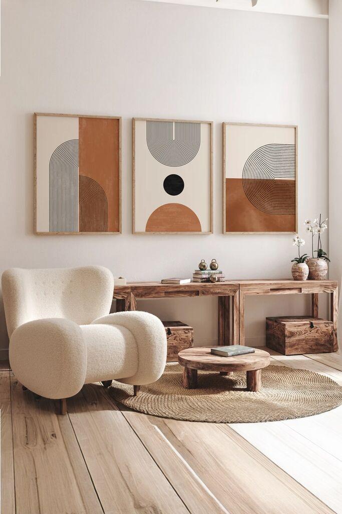 Wallity slika 3Dartsoho10, 3 dijela, 33 x 48 cm