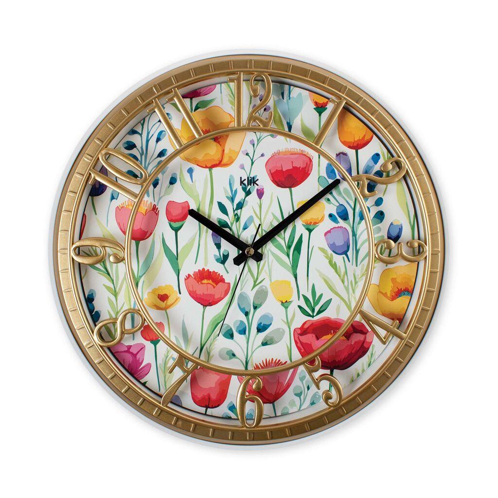 Zidni sat Hisar Proljetni cvijet, 40x40 cm