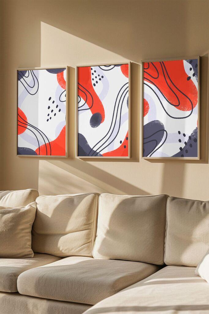 Wallity slika Ersydata11-3348, 3 dijela, 33 x 48 cm