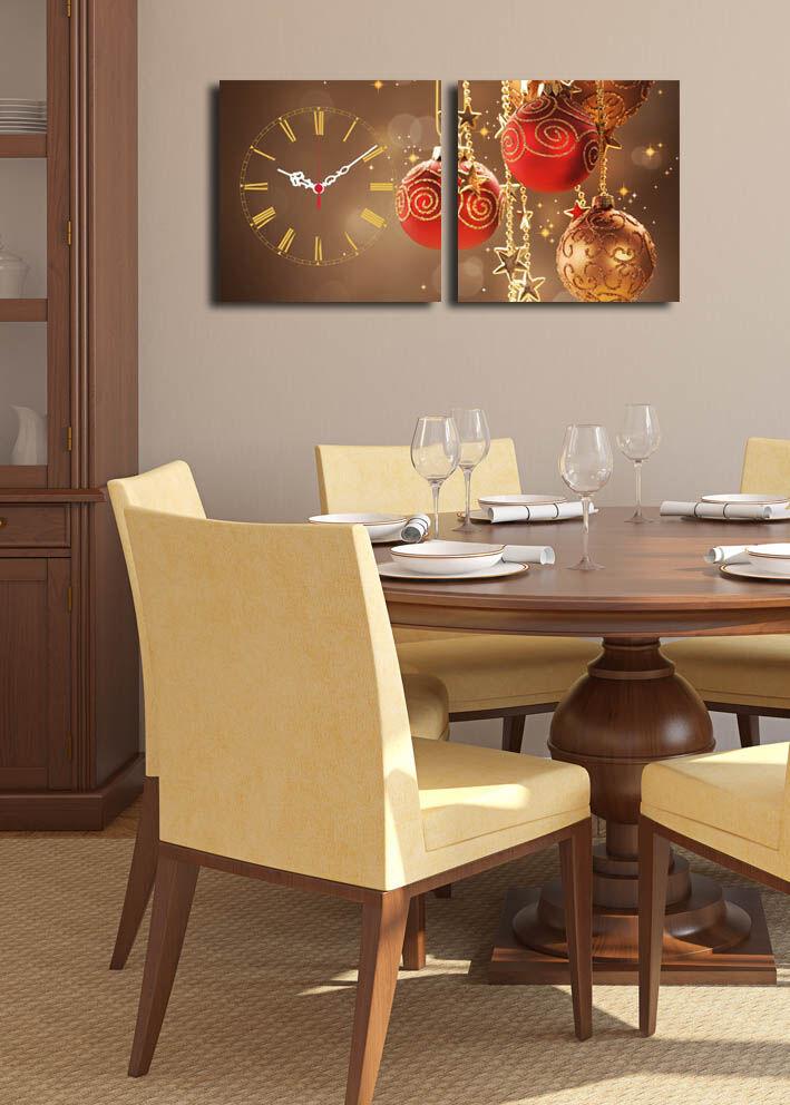 Zidni sat Wallity 2P2828CS-13, 60x28 cm, 2 dijela