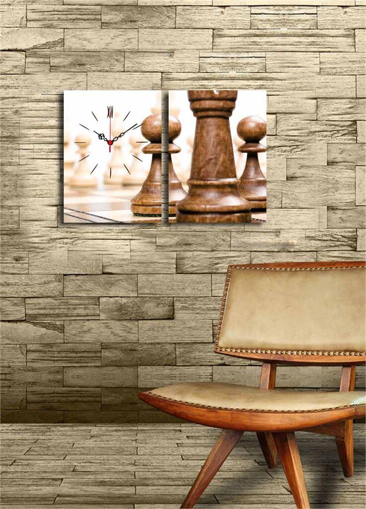 Zidni sat Wallity 2P3040CS-123, 64x40 cm, 2 dijela