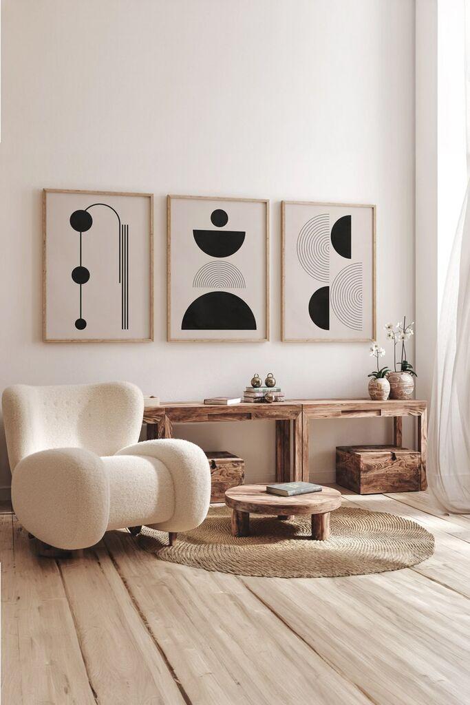 Wallity slika 3Dartsoho83, 3 dijela, 33 x 48 cm