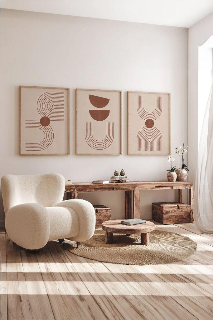 Wallity slika 3Dartsoho90, 3 dijela, 33 x 48 cm