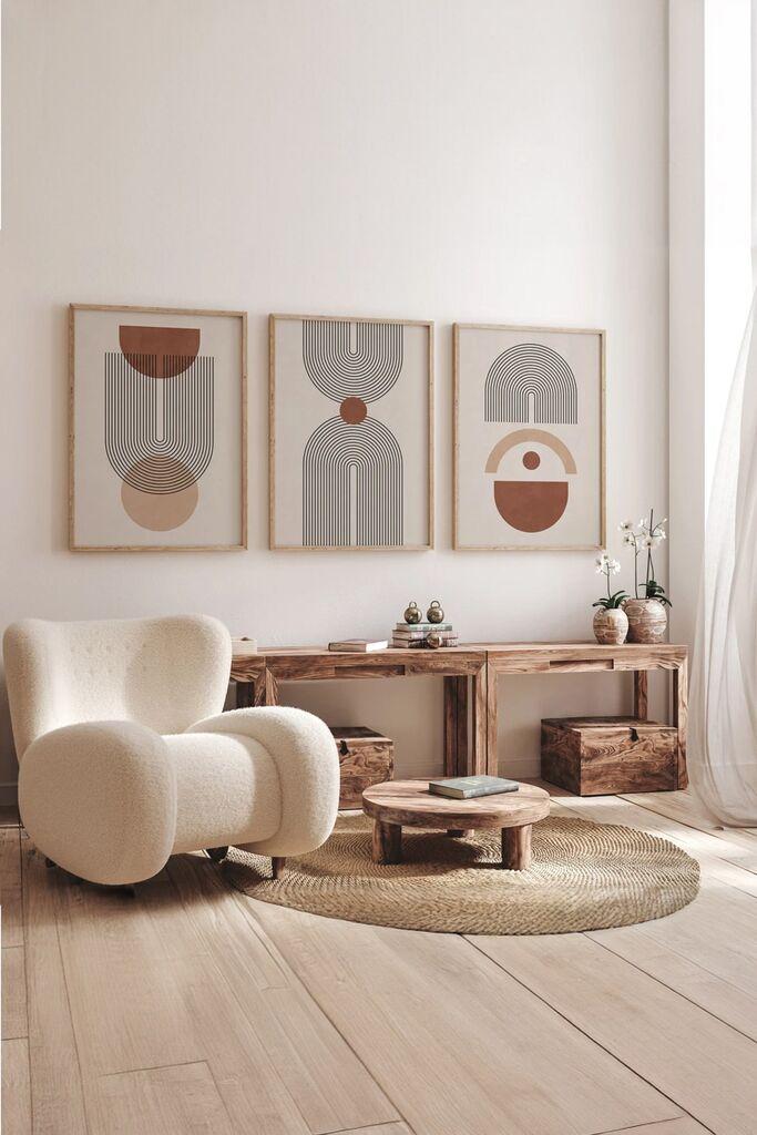 Wallity slika 3Dartsoho46, 3 dijela, 33 x 48 cm