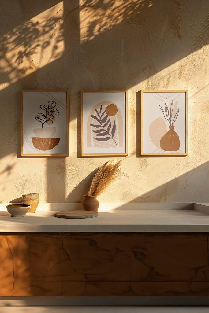 Wallity slika 3Dartsoho101, 3 dijela, 33 x 48 cm