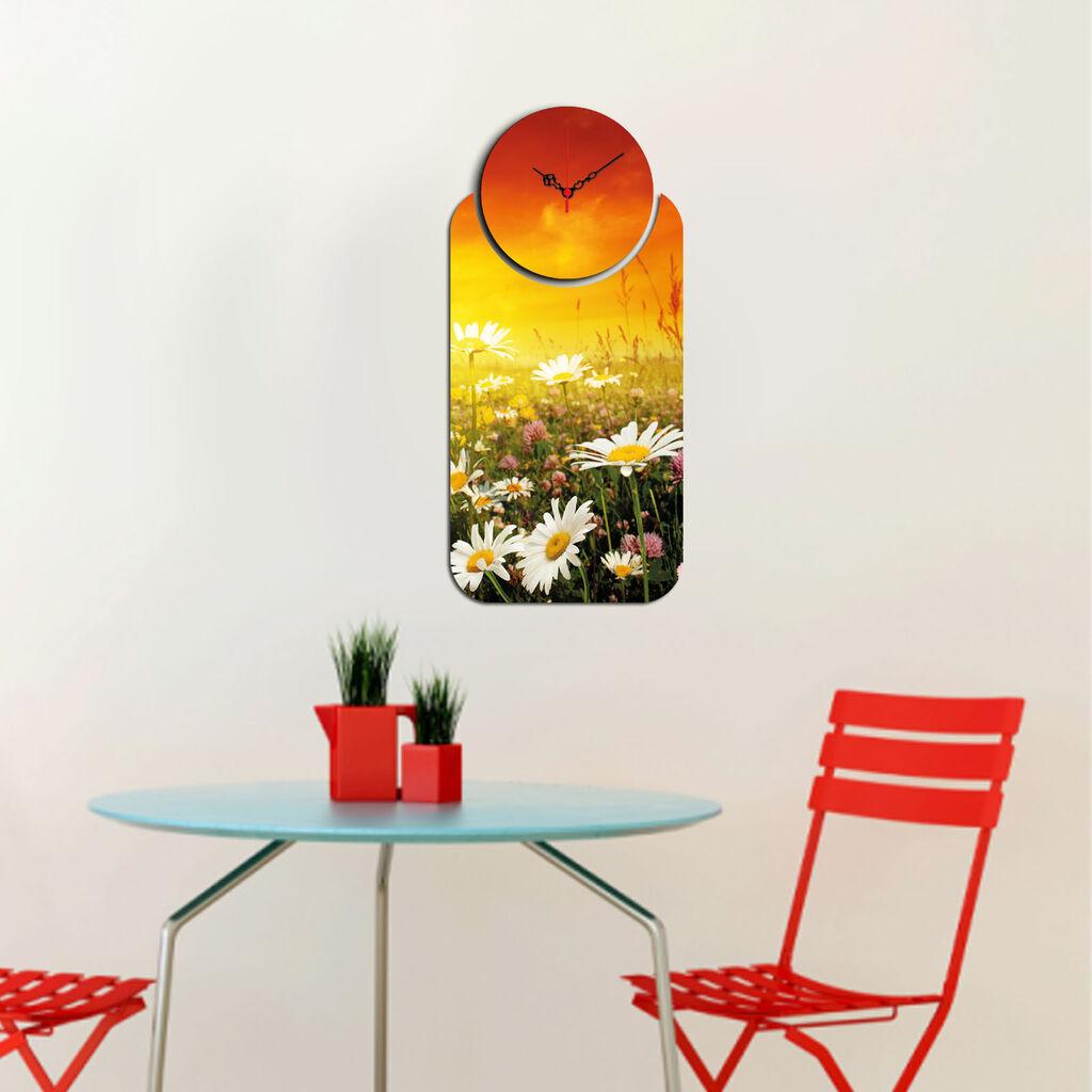 Zidni sat Wallity YMS-07, 68x32 cm, 2 dijela