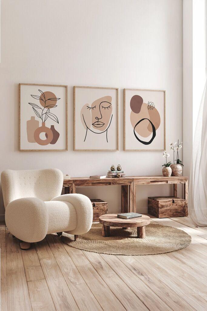 Wallity slika 3Dartsoho87, 3 dijela, 33 x 48 cm