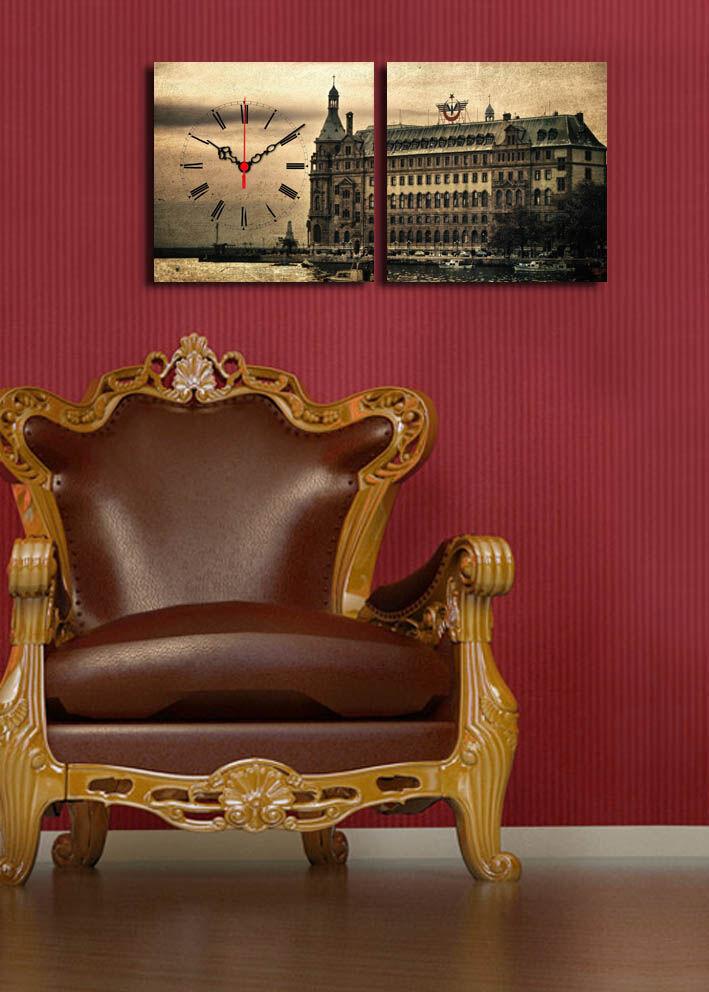 Zidni sat Wallity 2P2828CS-5, 60x28 cm, 2 dijela