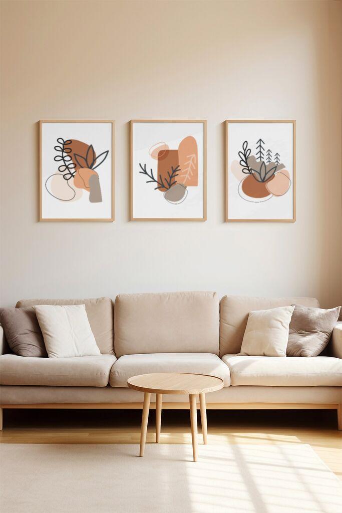 Wallity slika 3Dartsoho122, 3 dijela, 33 x 48 cm