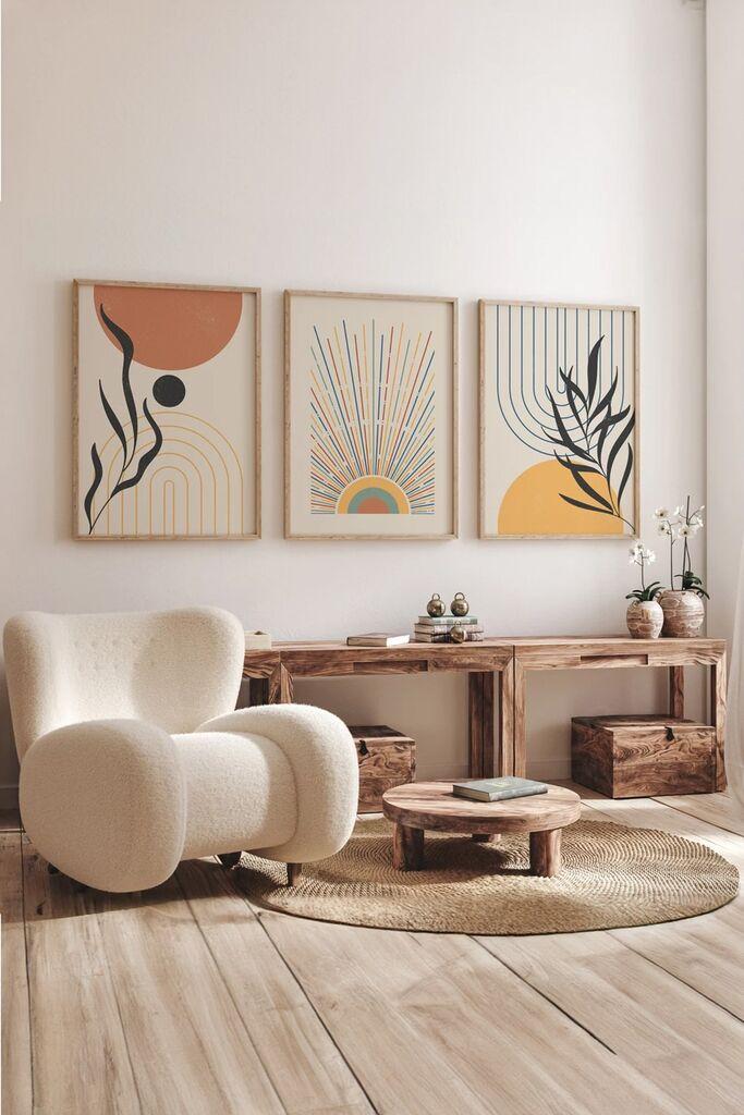 Wallity slika 3Dartsoho24, 3 dijela, 33 x 48 cm