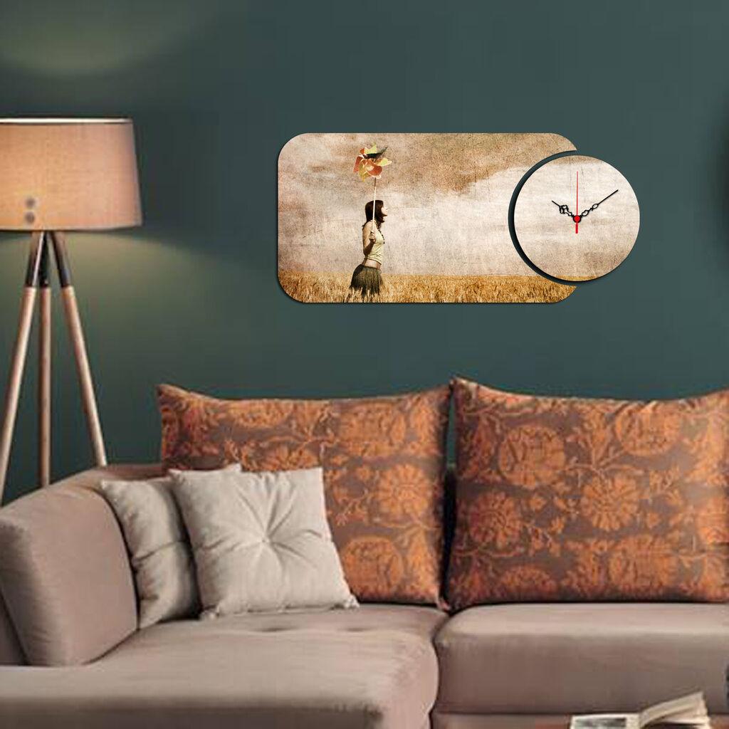 Zidni sat Wallity YMS-69, 68x32 cm, 2 dijela