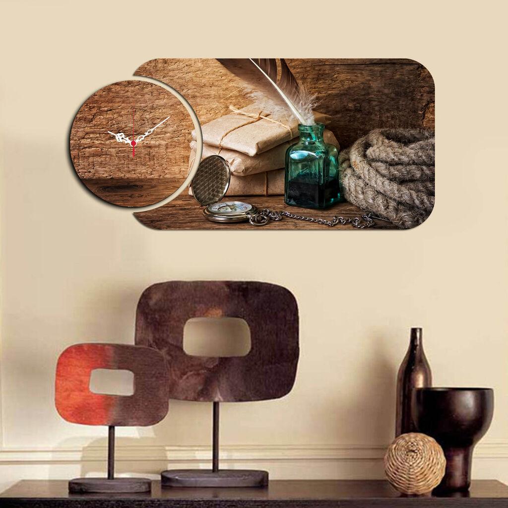 Zidni sat Wallity YMS-72, 68x32 cm, 2 dijela