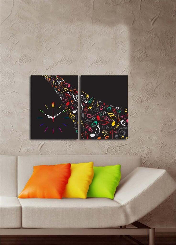 Zidni sat Wallity 2P3040CS-121, 64x40 cm, 2 dijela