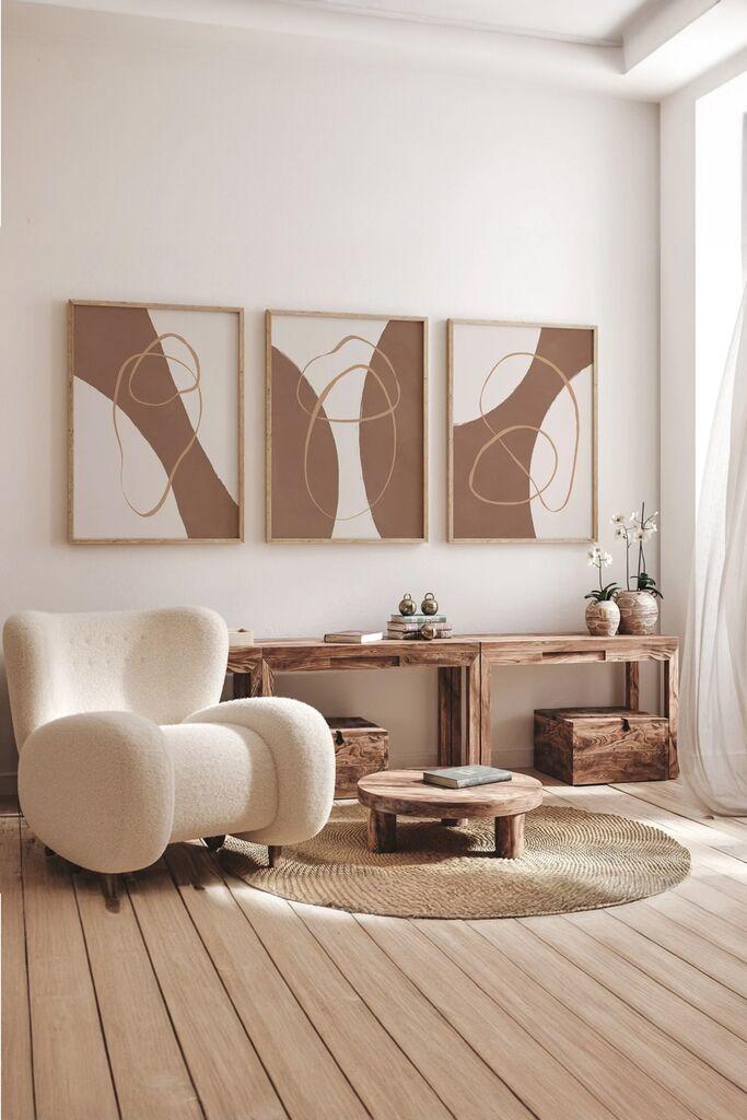 Wallity slika 3Dartsoho77, 3 dijela, 33 x 48 cm