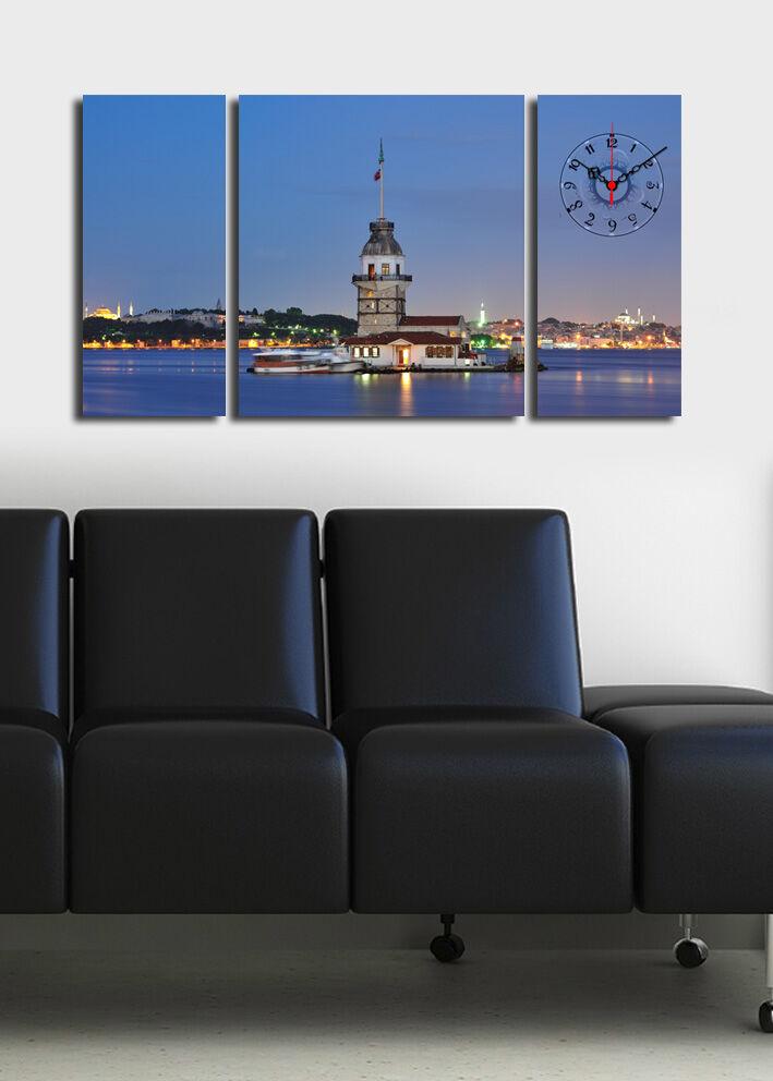 Zidni sat Wallity 3P204045CS-4, 84x45 cm, 3 dijela