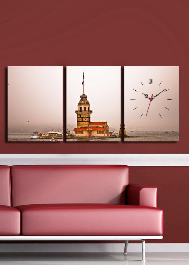 Zidni sat Wallity 3P3040CS-28, 96x40 cm, 3 dijela