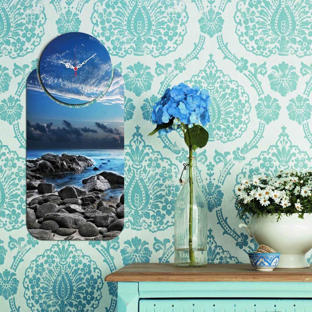 Zidni sat Wallity YMS-17, 68x32 cm, 2 dijela