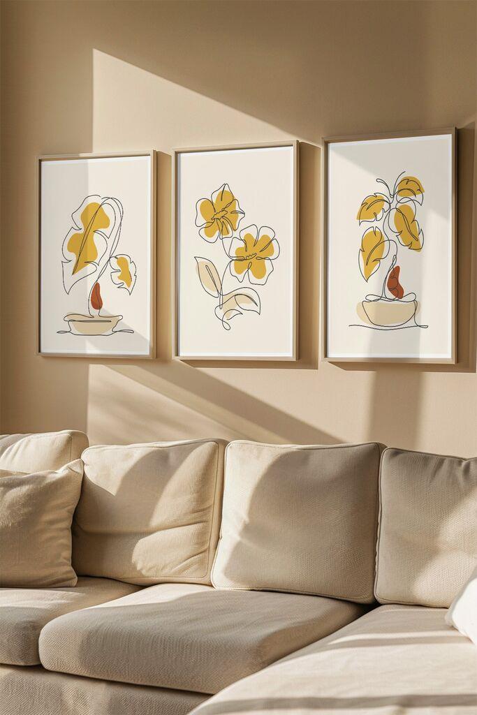 Wallity slika 3Dartsoho107, 3 dijela, 33 x 48 cm