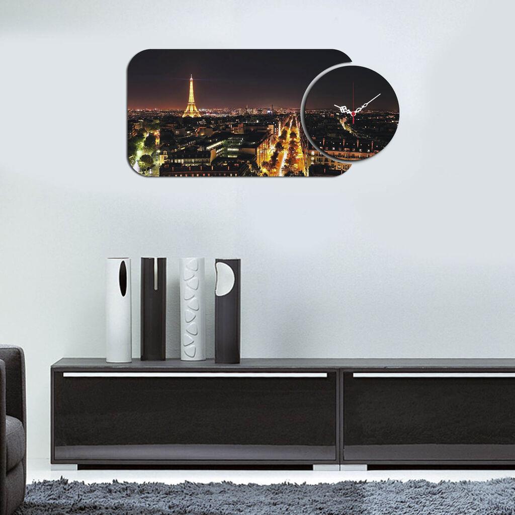 Zidni sat Wallity YMS-60, 68x32 cm, 2 dijela