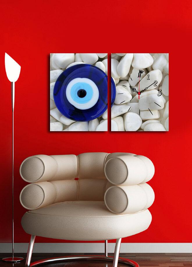 Zidni sat Wallity 2P3040CSMOR-9, 64x40 cm, 2 dijela