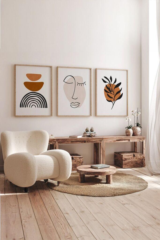 Wallity slika 3Dartsoho66, 3 dijela, 33 x 48 cm