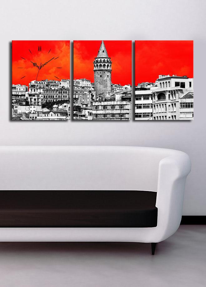 Zidni sat Wallity 3P3040CS-35, 96x40 cm, 3 dijela