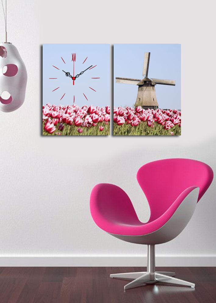 Zidni sat Wallity 2P3040CS-120, 64x40 cm, 2 dijela