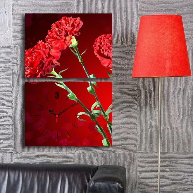 Zidni sat Wallity 2P3040CS-135, 64x40 cm, 2 dijela