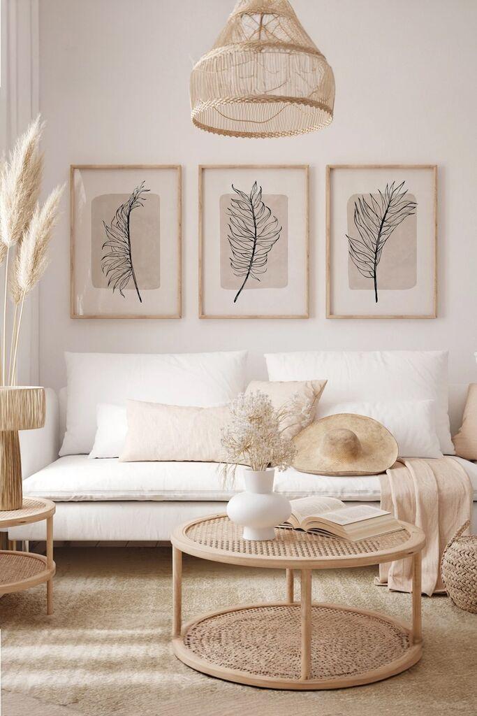 Wallity slika 3Dartsoho75, 3 dijela, 33 x 48 cm