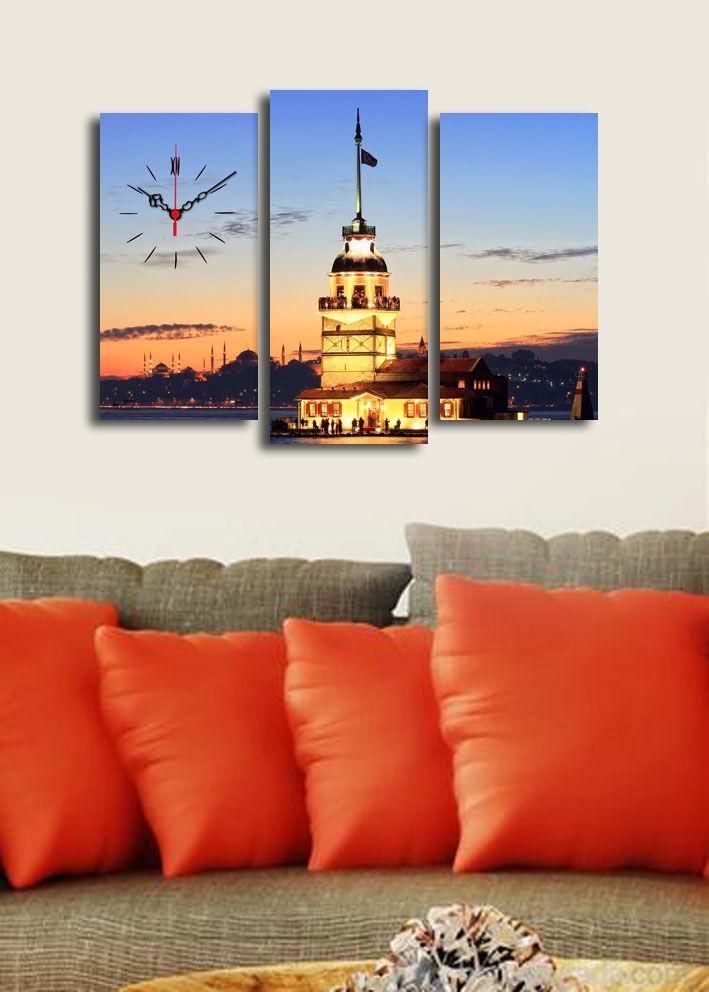 Zidni sat Wallity 3PATCS-19, 66x45 cm, 3 dijela