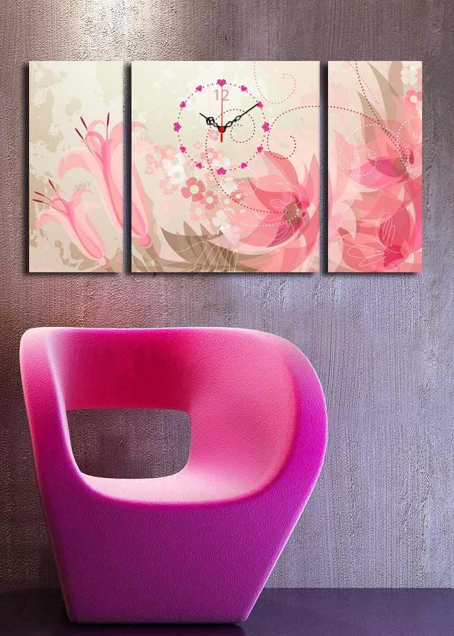 Zidni sat Wallity 3P204045CS-11, 84x45 cm, 3 dijela