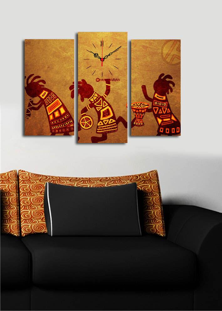 Zidni sat Wallity 3PATCS-16, 66x45 cm, 3 dijela