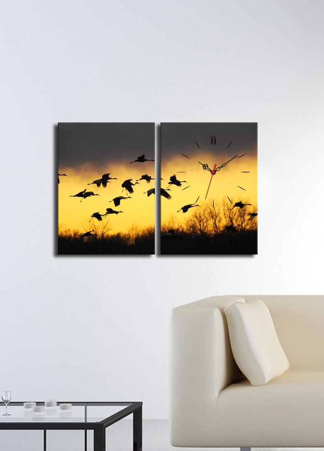 Zidni sat Wallity 2P3040CS-98, 64x40 cm, 2 dijela