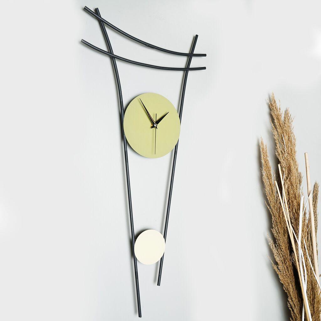 Zidni sat Wallity Heit - Zeleni, 73x34 cm