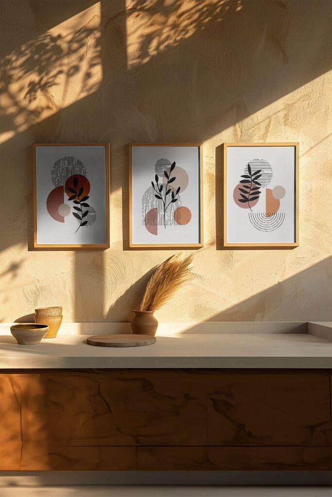 Wallity slika 3Dartsoho113, 3 dijela, 33 x 48 cm