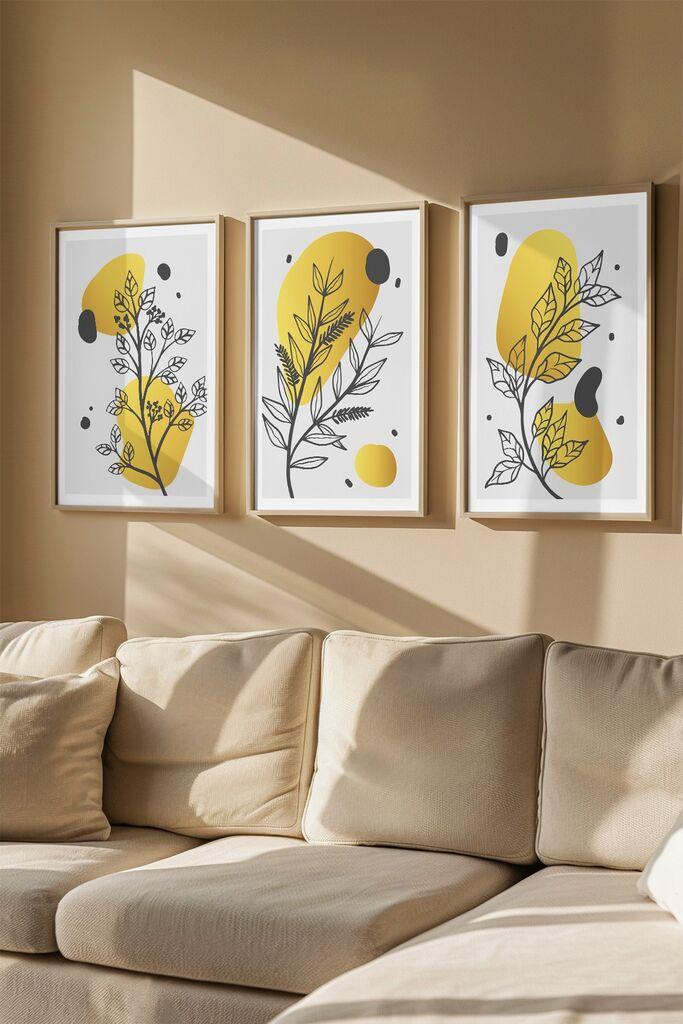 Wallity slika 3Dartsoho91, 3 dijela, 33 x 48 cm