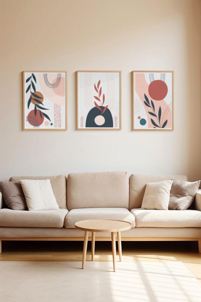 Wallity slika 3Dartsoho126, 3 dijela, 33 x 48 cm