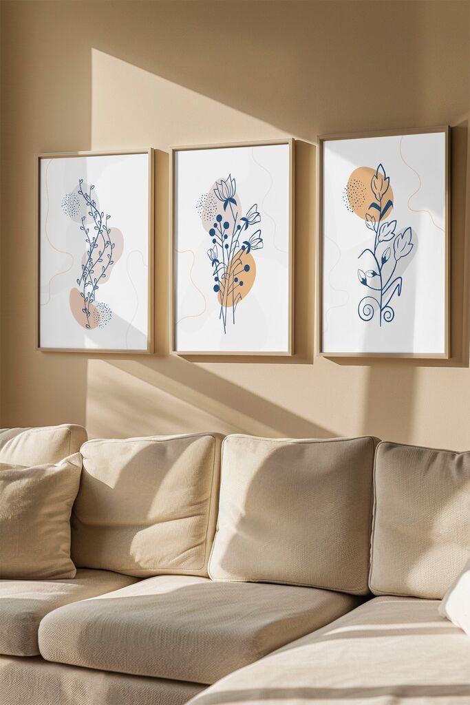 Wallity slika 3Dartsoho119, 3 dijela, 33 x 48 cm