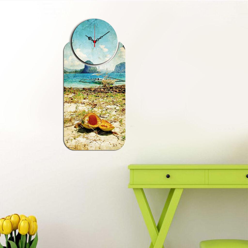 Zidni sat Wallity YMS-11, 68x32 cm, 2 dijela