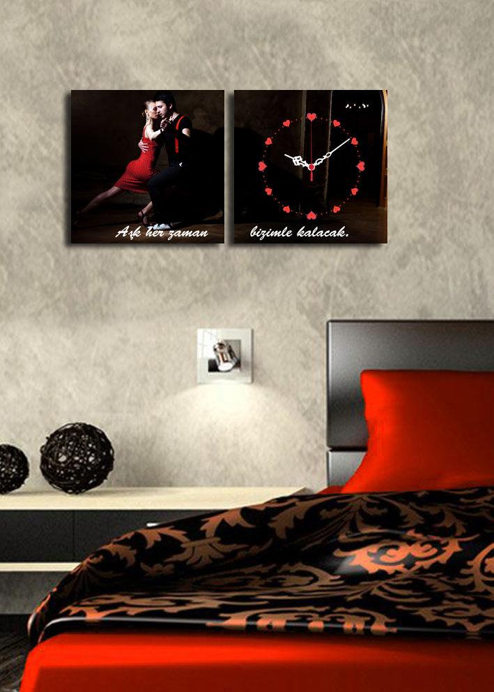 Zidni sat Wallity 2P2828CS-11, 60x28 cm, 2 dijela