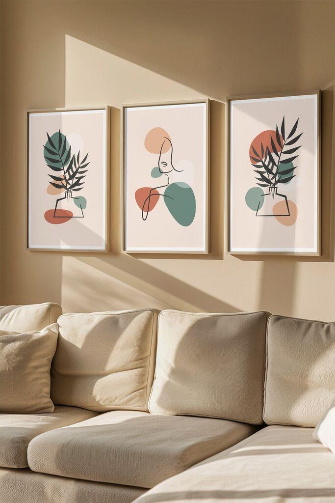 Wallity slika 3Dartsoho123, 3 dijela, 33 x 48 cm