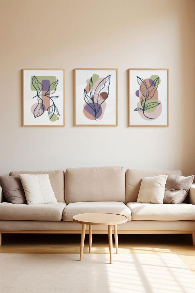 Wallity slika 3Dartsoho102, 3 dijela, 33 x 48 cm